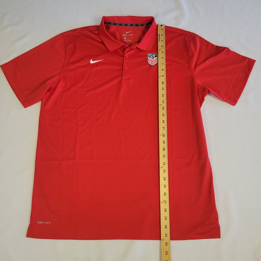 Mens XL Nike Dri-Fit Olympics Team USA Red Varsity Polo Shirt Basketball Soccer - Picture 10 of 16